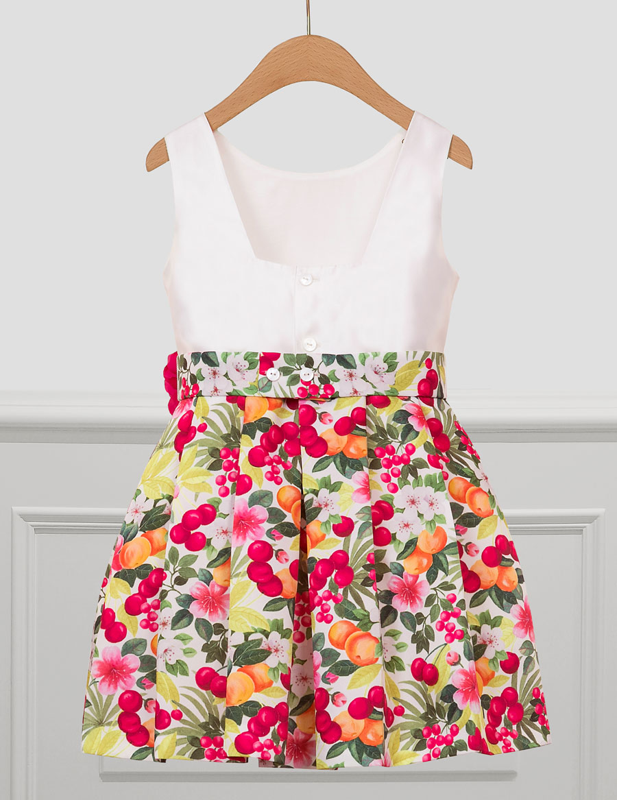 Dievčenské šaty  - Abel&Lula - FLOWER PRINT MIKADO DRESS