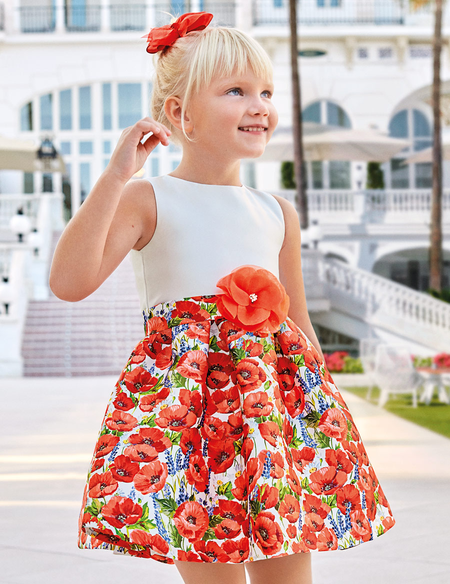Dievčenské šaty   - Abel&Lula - Poppies mikado dress