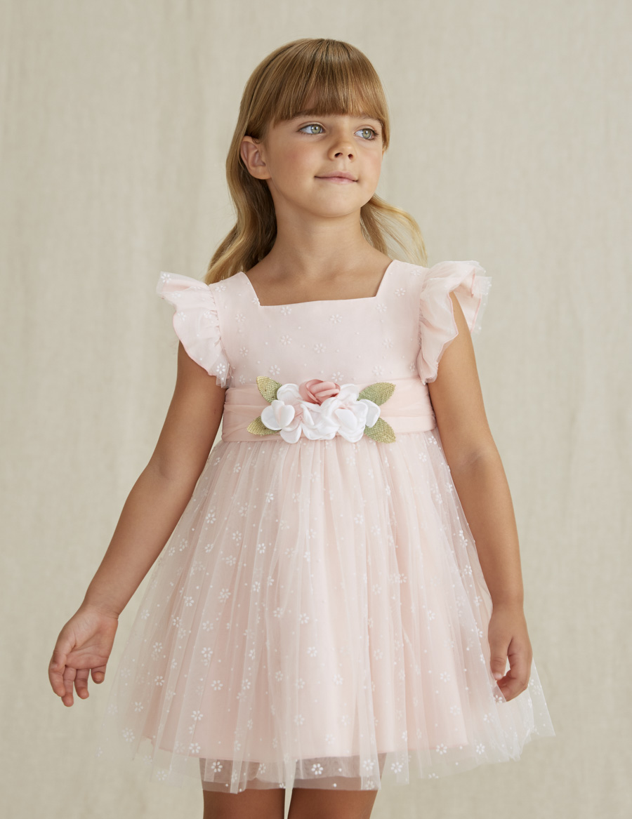 Dievčenské šaty  - Abel&Lula - Flocked flower dress