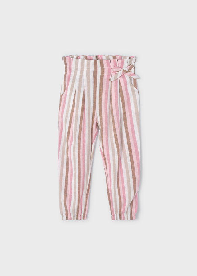 Dievčenské nohavice  - MYRL - Striped linen
