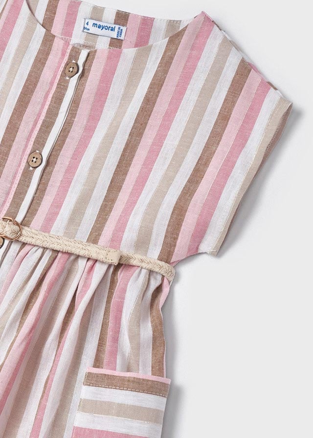 Dievčenské šaty  - MYRL - Linen striped dress
