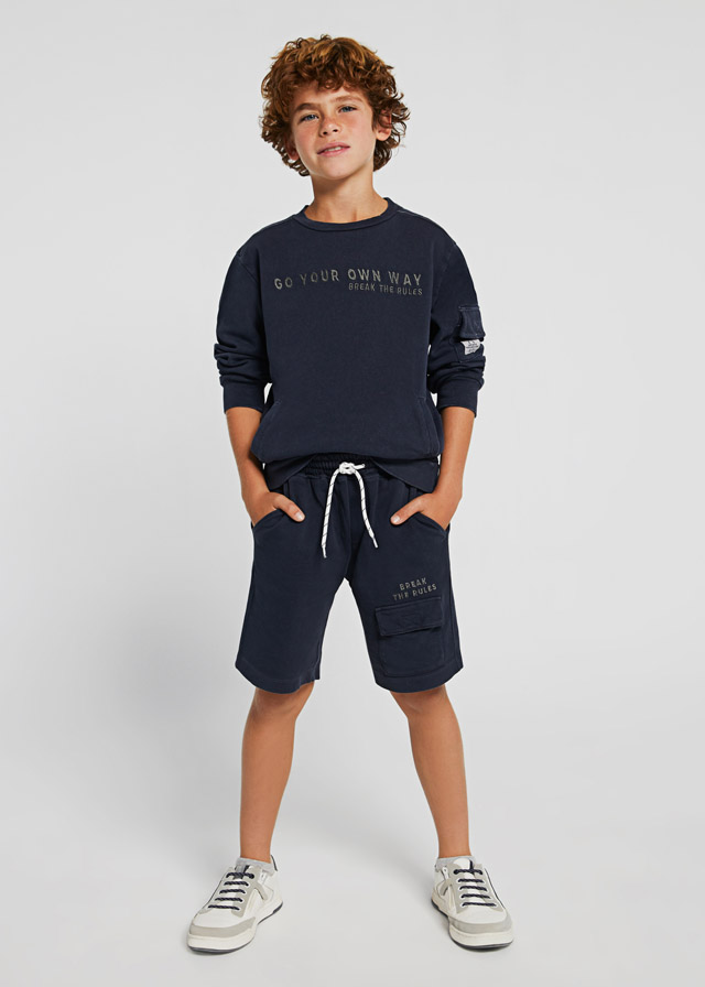 Chlapčenské nohavice krátke - Embroidered shorts