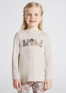 Dievčenské tričko s dlhým rukávom - M-MODA - 4035-63