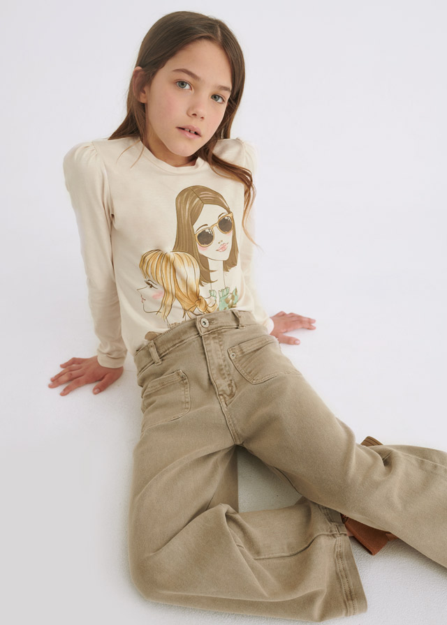 Dievčenské tričko s dlhým rukávom - M-MODA - Girl