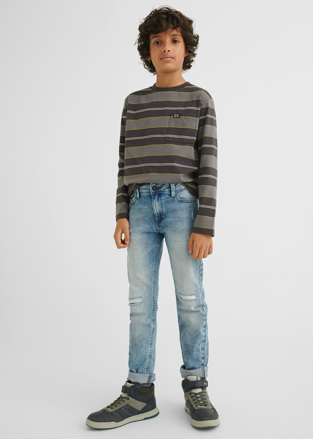 Chlapčenské nohavice riflové - MYRL - Straight fit ripped jeans