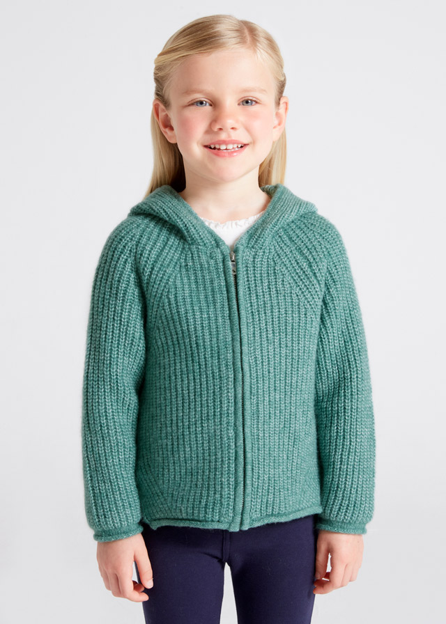 Dievčenský sveter pletený s kapucňou - MYRL - KC
