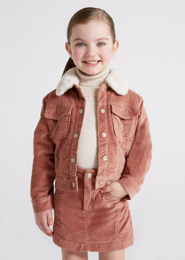 Dievčenská bunda prechodná - Corduroy jacket