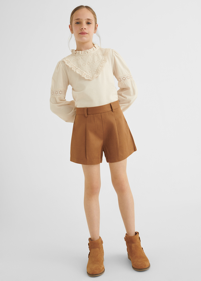 Dievčenské nohavice krátke - MYRL - Rubberised shorts