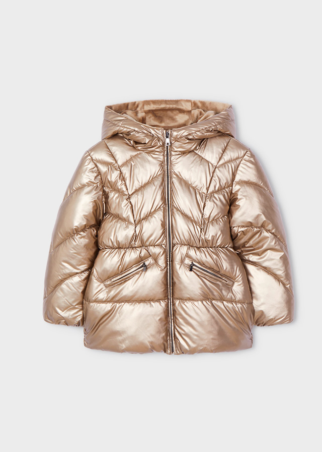Dievčenský kabát zimný - MYRL - ECOFRIENDS metallic jacket