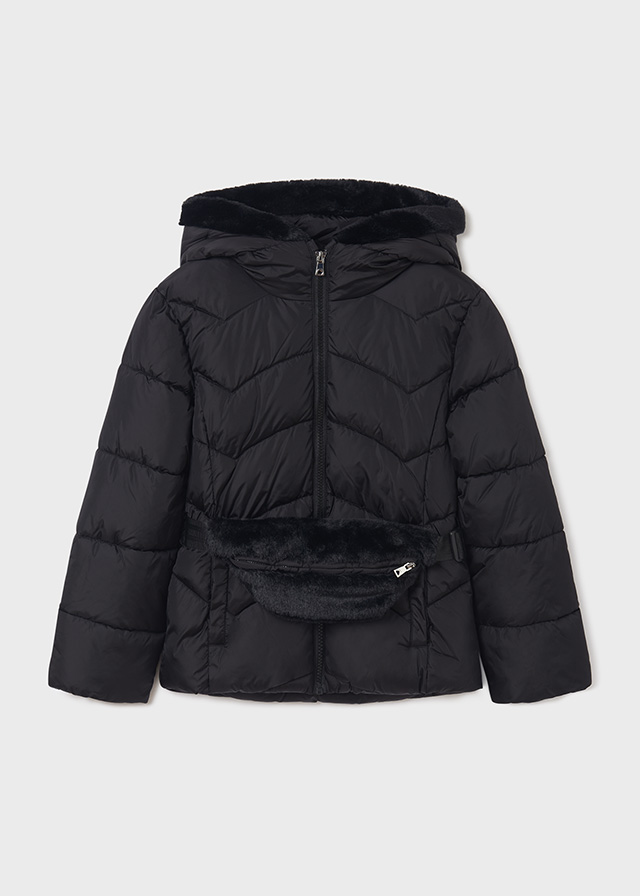 Dievčenský kabát zimný - MYRL - ECOFRIENDS quilted coat with bag