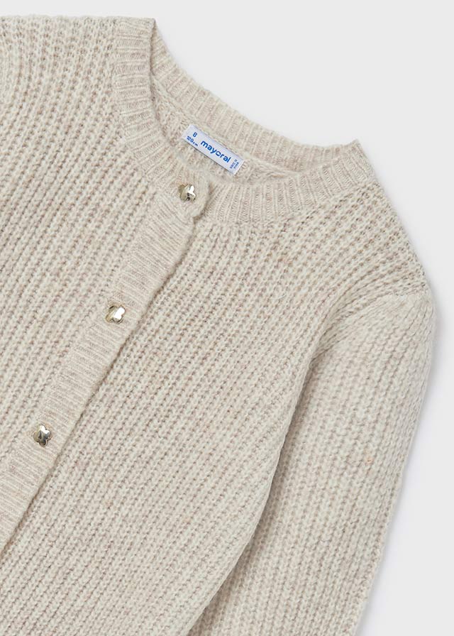 Dievčenský sveter pletený - MYRL - ECOFRIENDS knitted cardigan