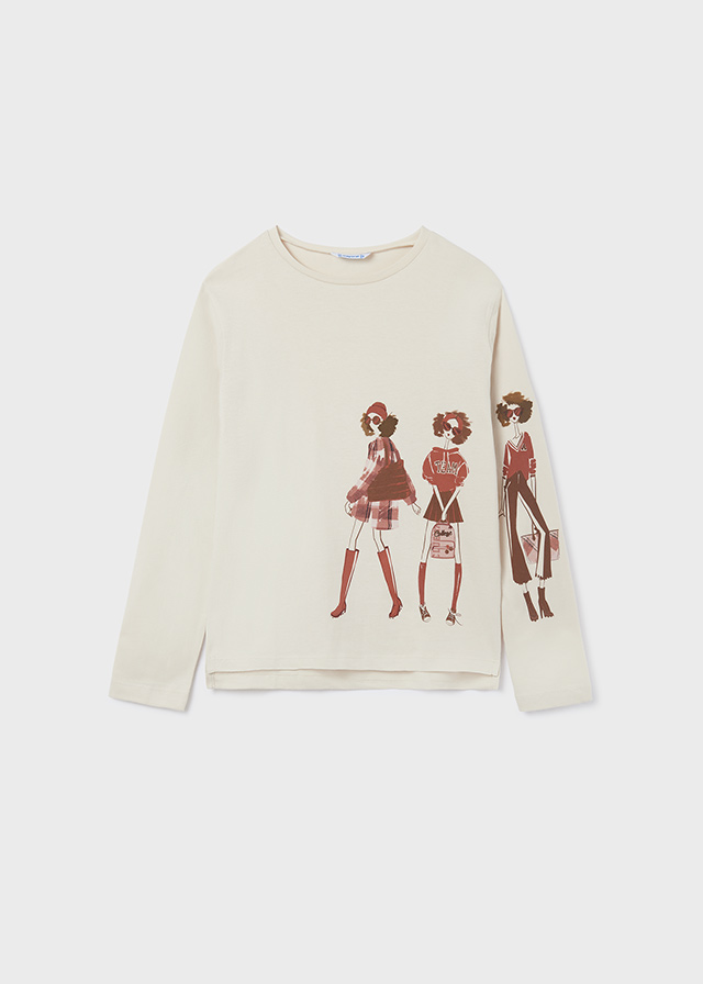 Dievčenské tričko s dlhým rukávom - ECOFRIENDS