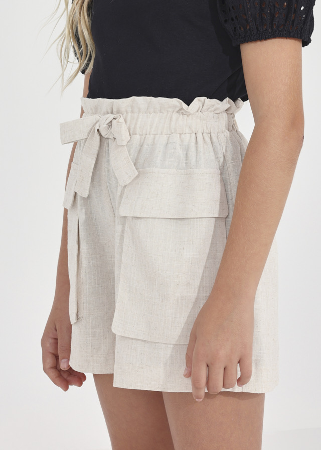Dievčenské nohavice krátke - MYRL - linen shorts