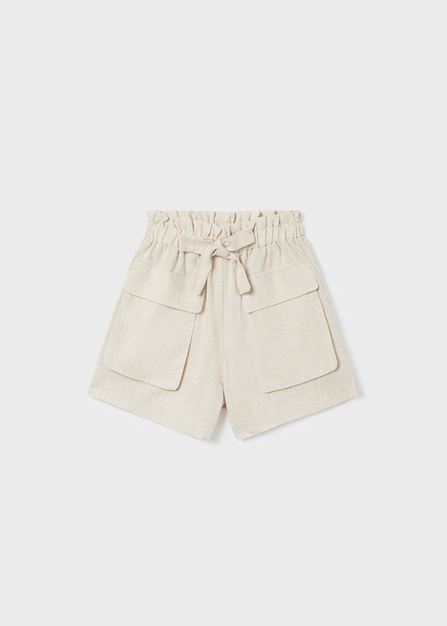 Dievčenské nohavice krátke - MYRL - linen shorts