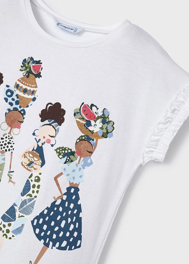 Dievčenské tričko s krátkym rukávom s čelenkou - MYRL - ECOFRIENDS