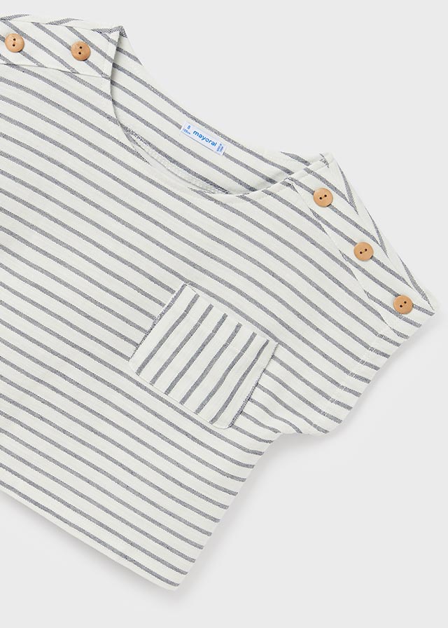Dievčenské tričko s krátkym rukávom - MYRL - stripes