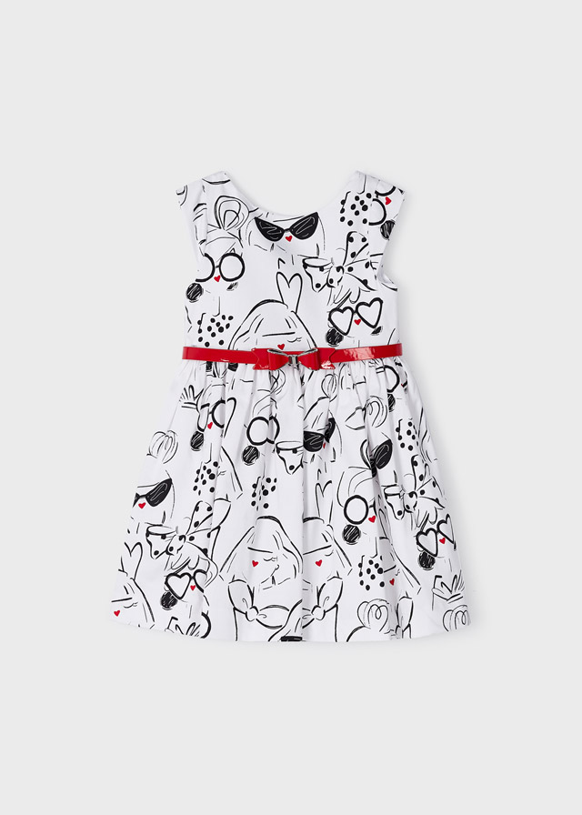 Dievčenské šaty  - MYRL - Print dress with belt