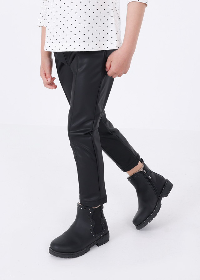 Dievčenské legíny koženkové - MYRL  - leather leggings