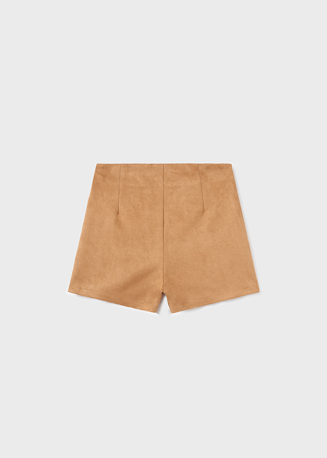 Dievčenské nohavice krátke - MYRL - faux suede