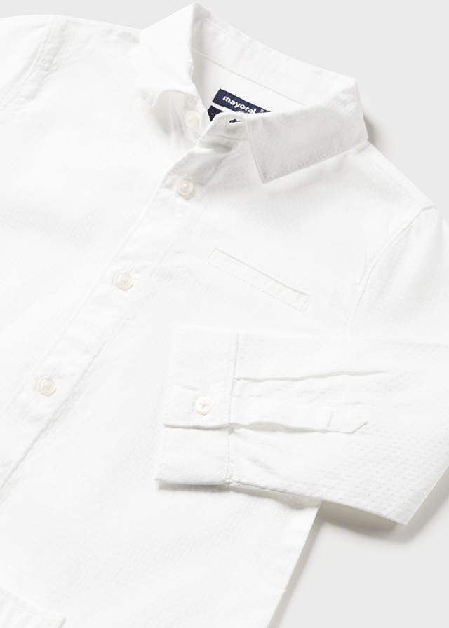 Chlapčenská košeľa s dlhým rukávom - MYRL - White