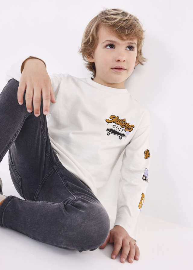 Chlapčenské tričko s dlhým rukávom - MYRL - skaters