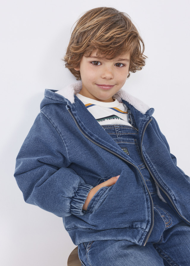 Chlapčenská bunda riflová s kapucňou - MYRL - denim