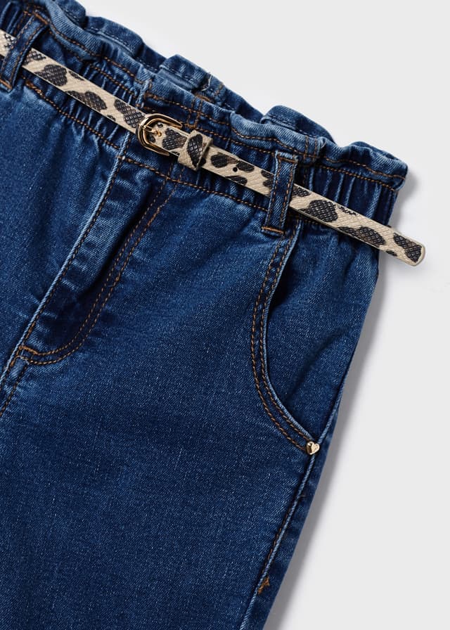Dievčenské nohavice riflové s opaskom - MYRL - belt