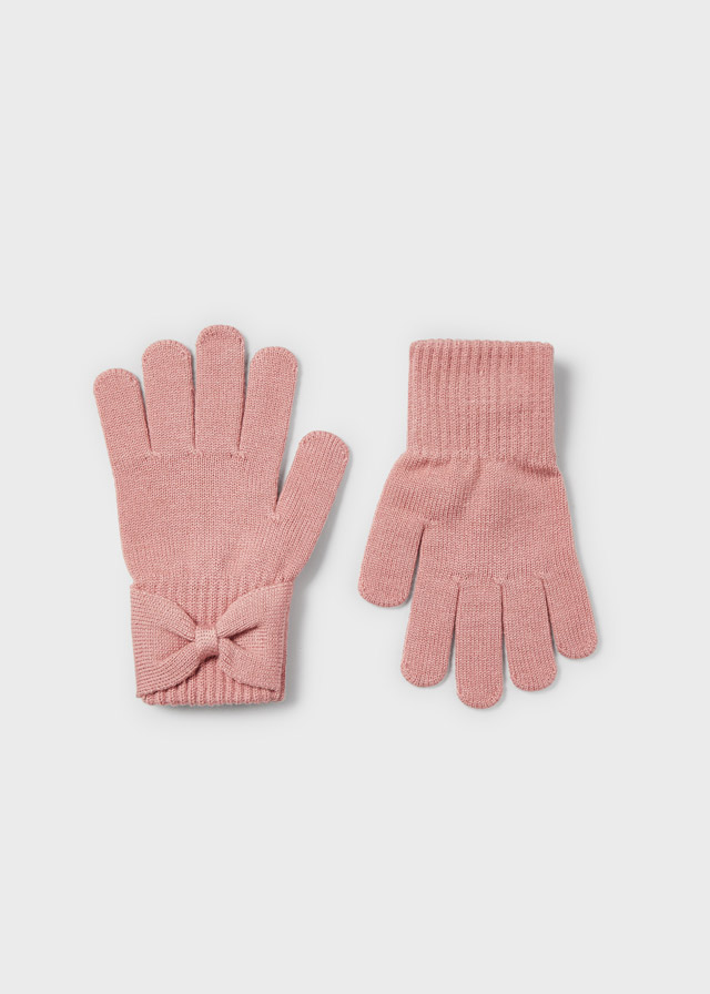 Dievčenské rukavice pletené - MYRL - bow