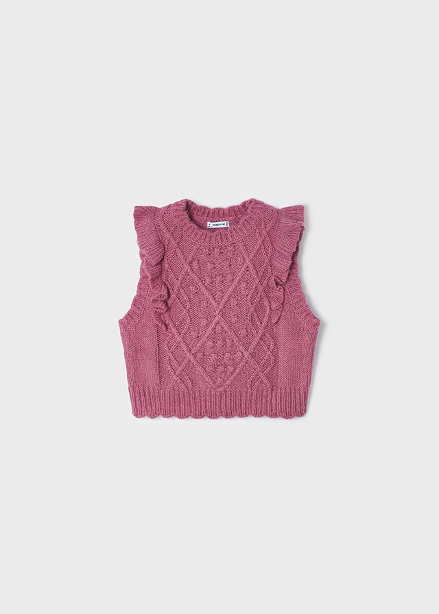 Dievčenská vesta pletená - MYRL - knit