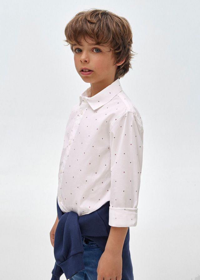 Chlapčenská košeľa s dlhým rukávom - MYRL - printed