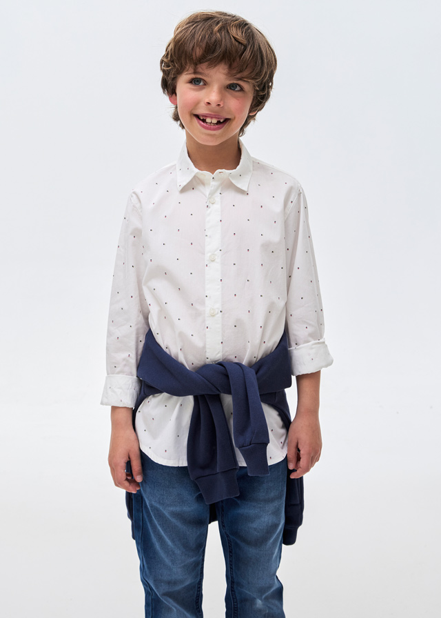Chlapčenská košeľa s dlhým rukávom - MYRL - printed