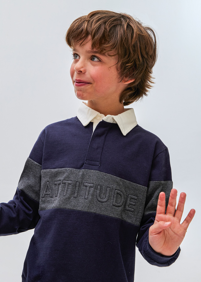 Chlapčenská polokošeľa s dlhým rukávom - MYRL - Boy Polo shirt