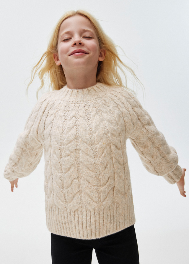 Dievčenský pulóver pletený - MYRL - braided