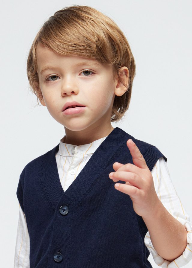 Chlapčenská vesta pletená - MYRL - knit