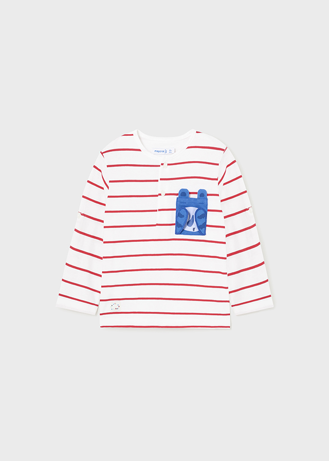 Chlapčenské tričko s dlhým rukávom - MYRL - striped