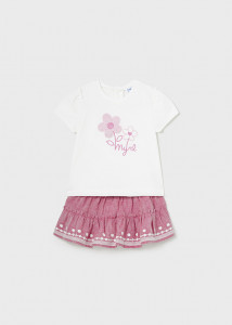 Dievčenské tričko s krátkym rukávom + sukňa - MYRL - 2set - 1933-85