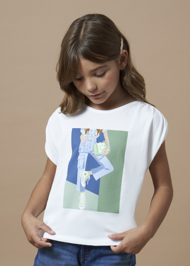 Dievčenské tričko s krátkym rukávom - MYRL - printed