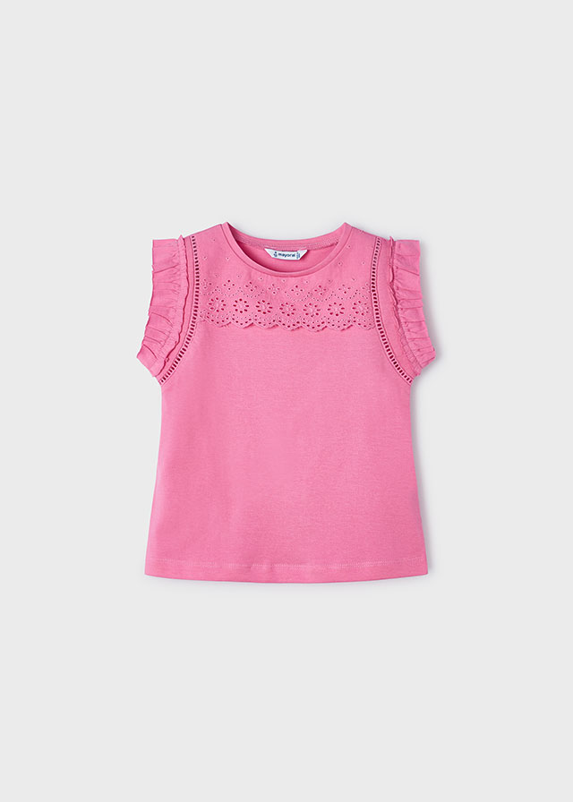 Dievčenské tričko bez rukávov - MYRL - eyelet