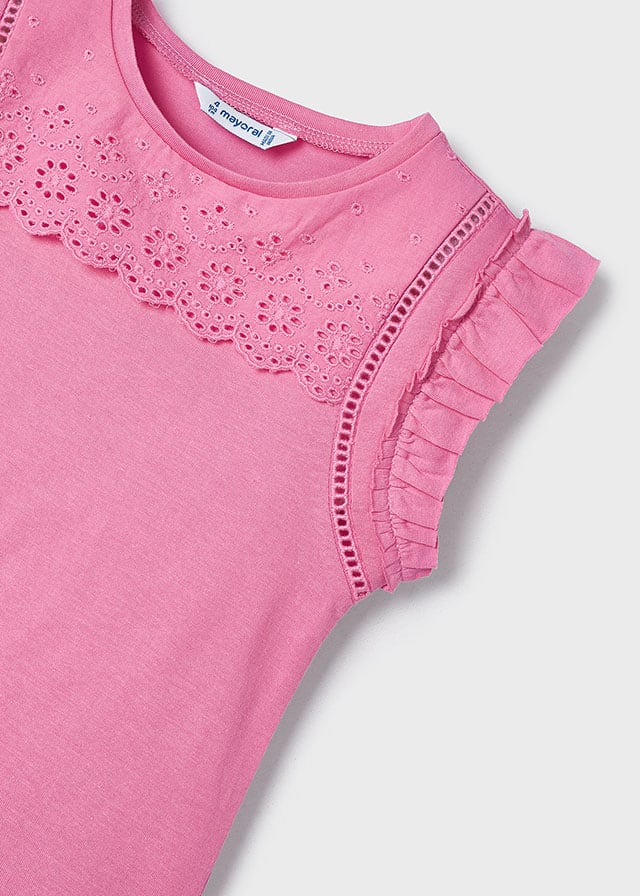 Dievčenské tričko bez rukávov - MYRL - eyelet