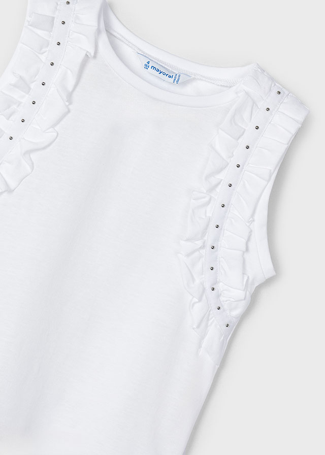 Dievčenské tričko bez rukávov - MYRL - studded