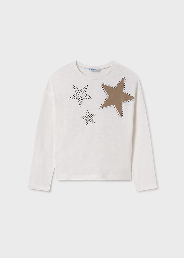 Dievčenské tričko s dlhým rukávom - MYRL - Strass Star T-Shirt