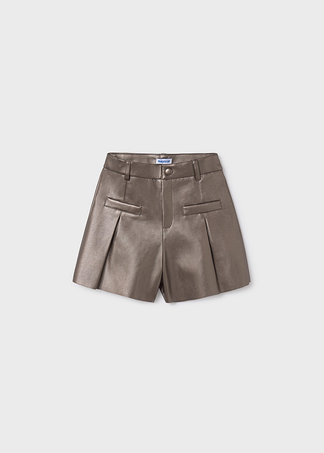 Dievčenské nohavice krátke koženkové - MYRL - Faux Leather Shorts