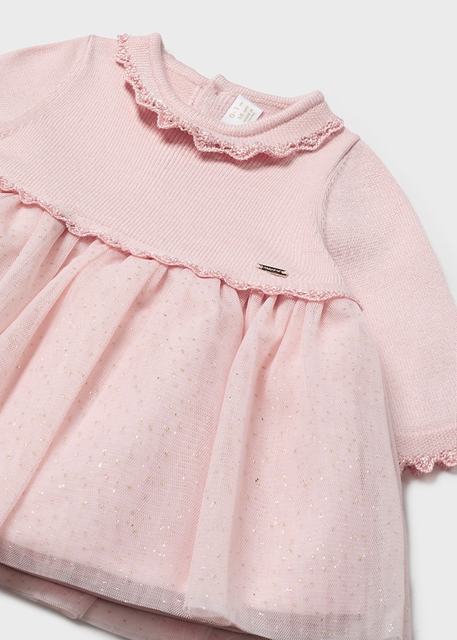 Dievčenské šaty - MYRL - Newborn - Combined Glitter Tulle Dress