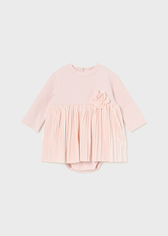 Dievčenské šaty - MYRL - NB class - Newborn Girl Pleated Romper Dress