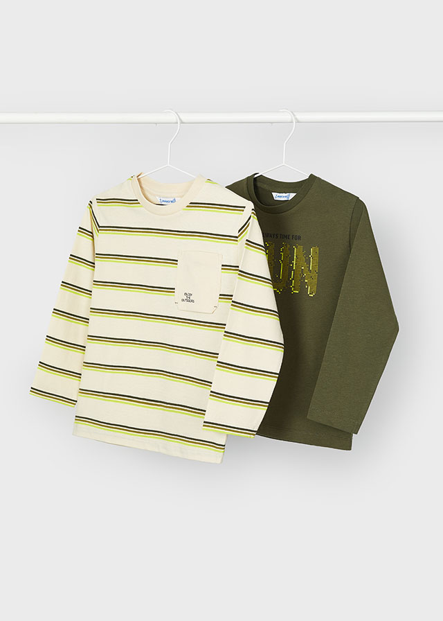 Chlapčenské tričko s dlhým rukávom - 2 set - MYRL - Set of 2 T-Shirts