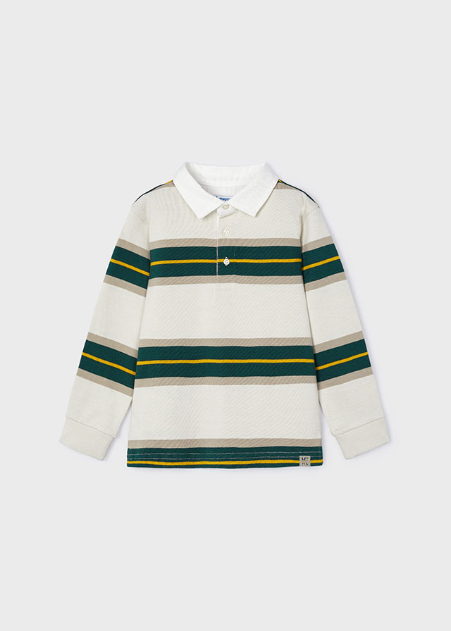 Chlapčenská polokošeľa s dlhým rukávom - MYRL - Stripes Polo