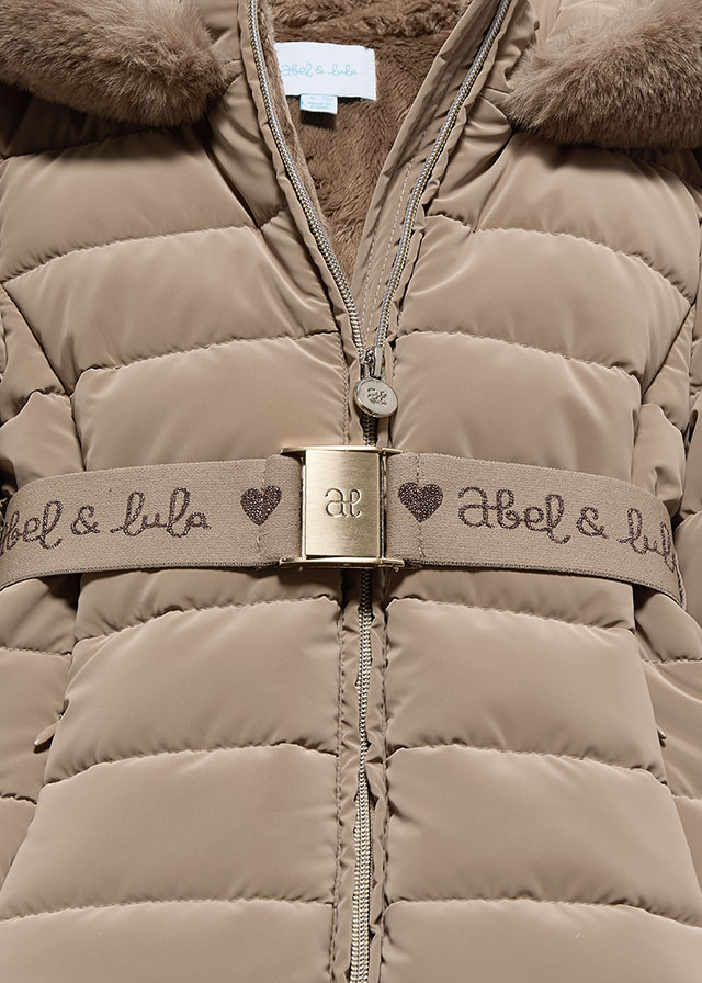 Dievčenský kabát - Abel&Lula - Belted Logo Coat