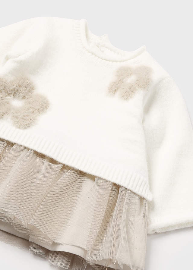 Dievčenské šaty - MYRL - NB class - Newborn Combined Tulle Dress