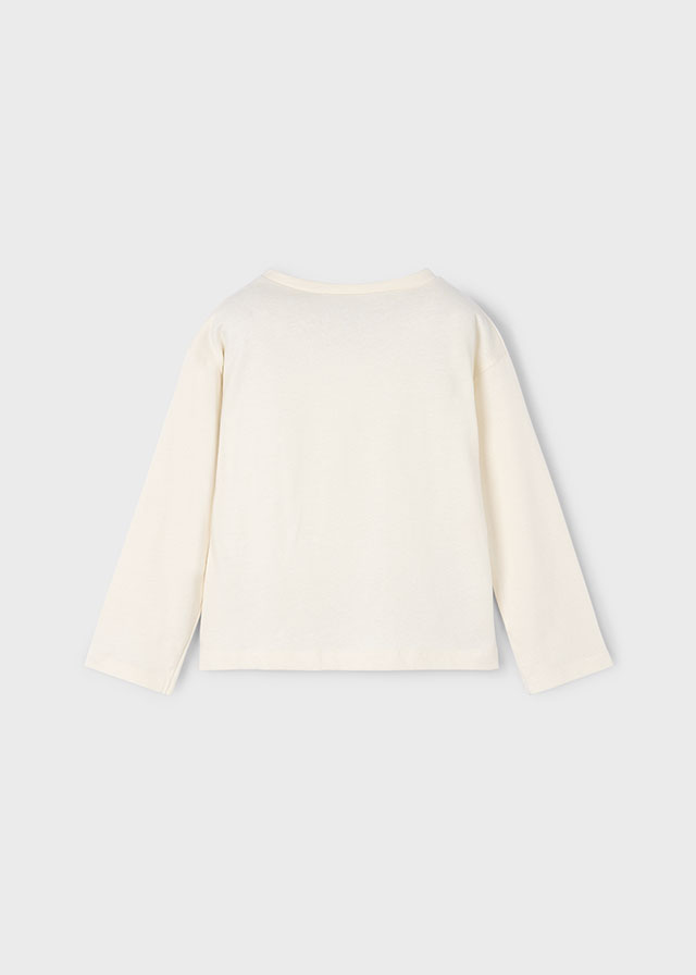 Dievčenské tričko s dlhým rukávom  - MYRL - crochet pocket t-shirt