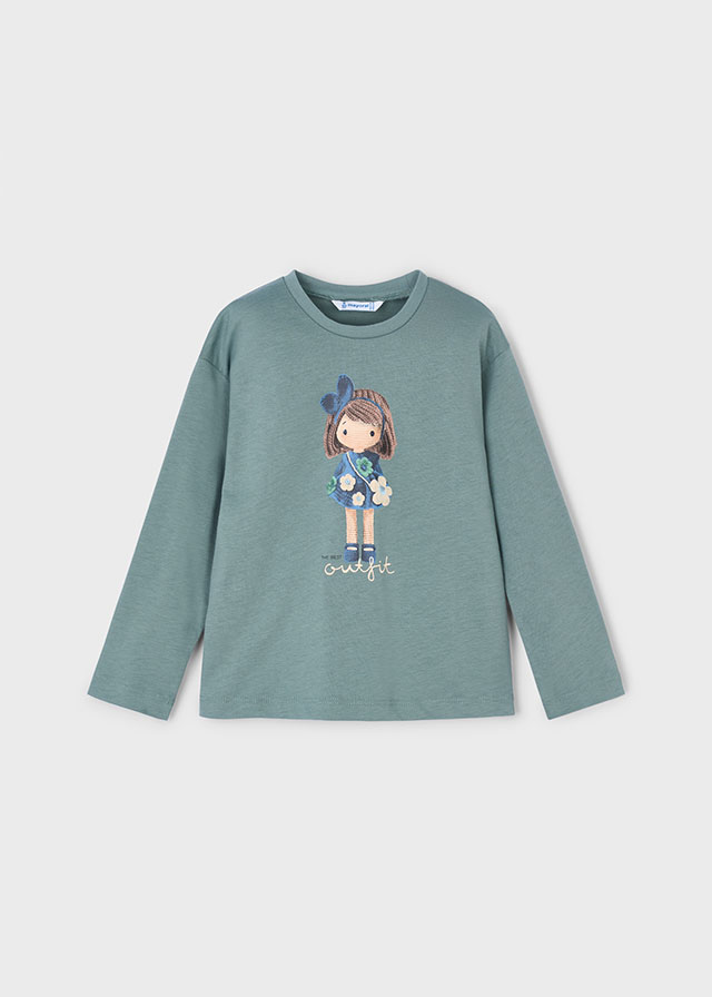 Dievčenské tričko s dlhým rukávom  - MYRL - doll t-shirt